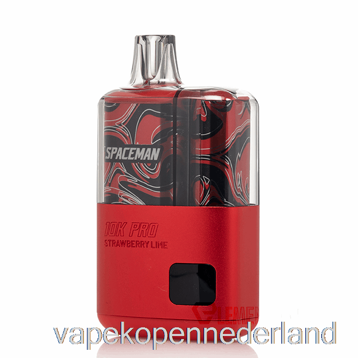 Elektronische Sigaret Vape Spaceman 10k Pro Wegwerp Aardbeikalk